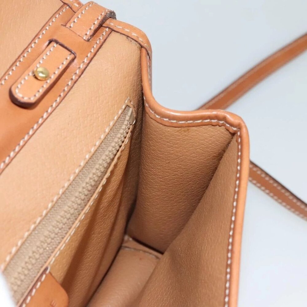 CELINE Macadam Canvas Shoulder Bag Beige Gold Auth - Picture 11 of 16